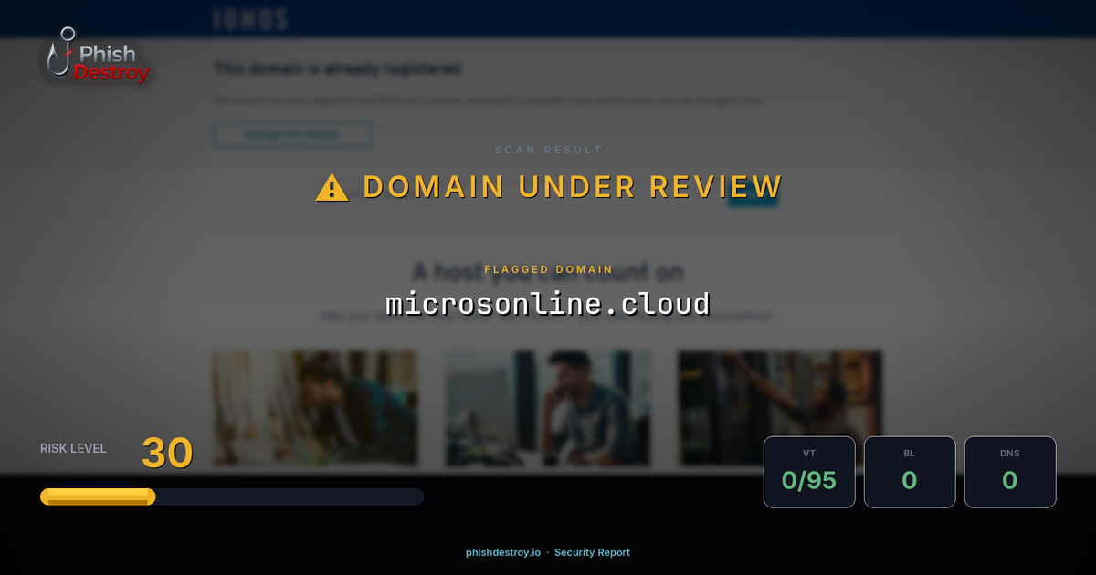microsonline.cloud phishing report — threat analysis by PhishDestroy