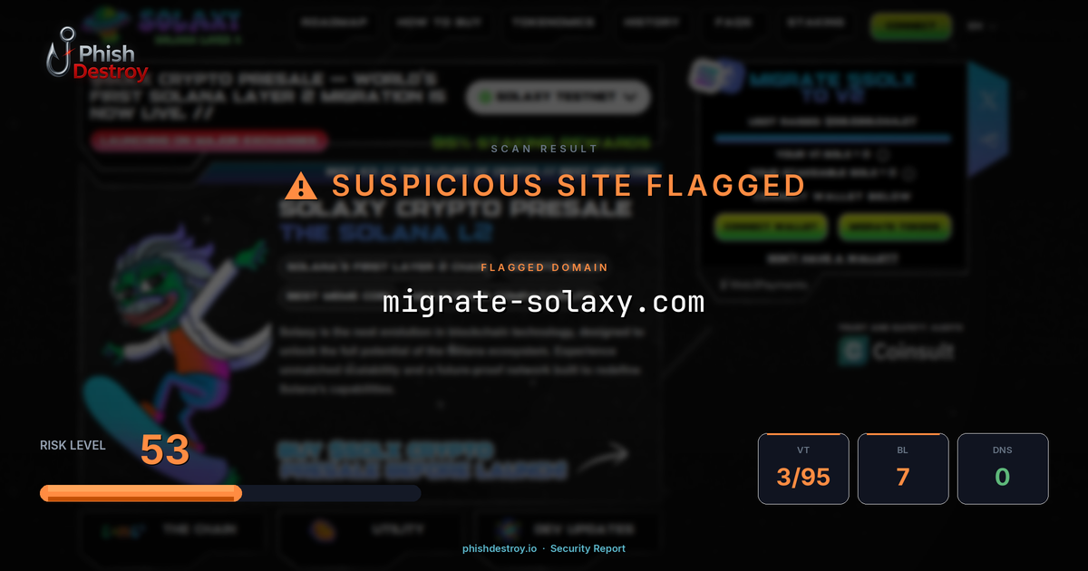 migrate-solaxy.com phishing report — threat analysis by PhishDestroy