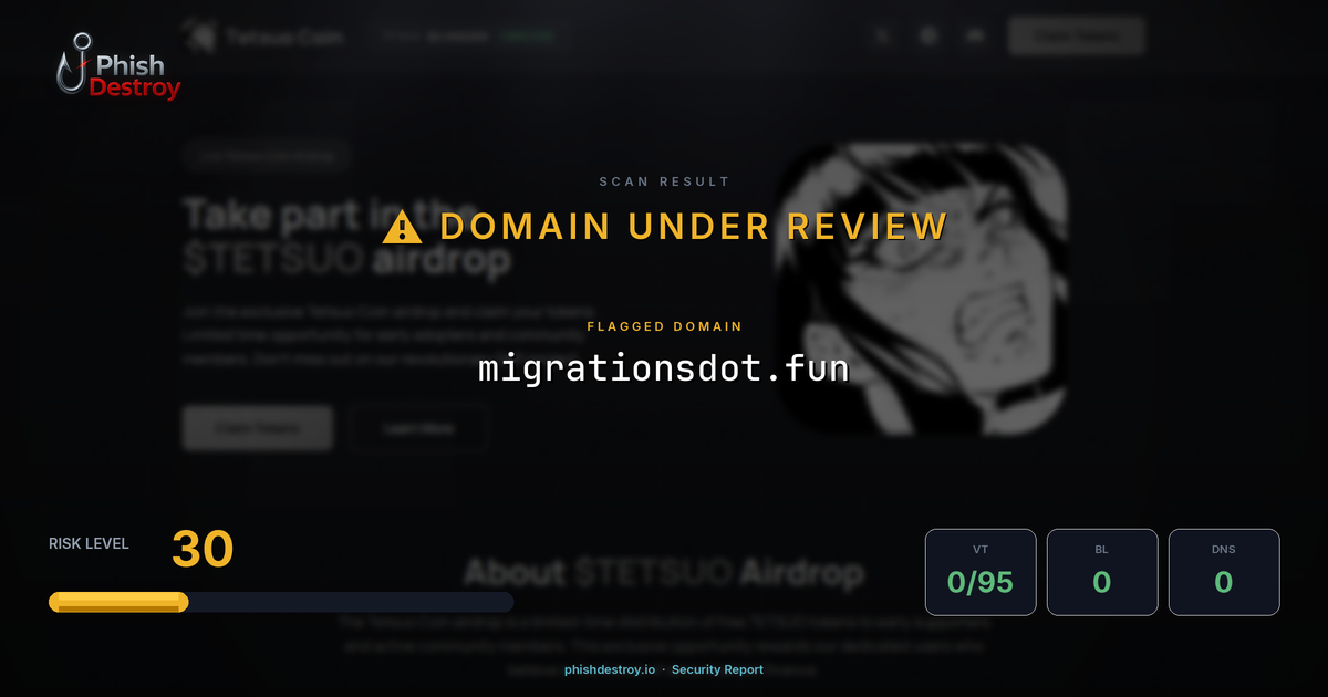 migrationsdot.fun phishing report — threat analysis by PhishDestroy