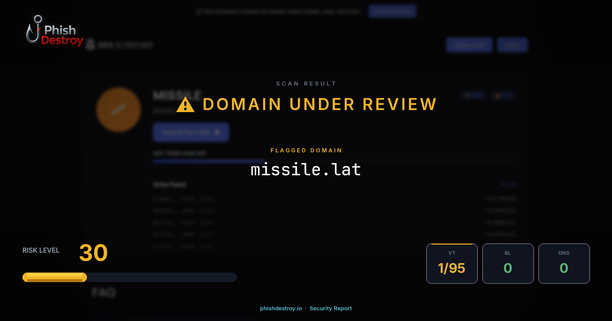 missile.lat phishing report — threat analysis by PhishDestroy