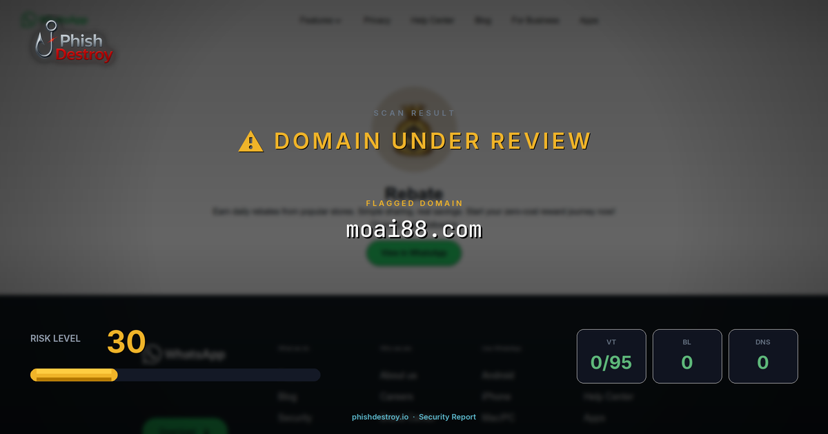 moai88.com phishing report — threat analysis by PhishDestroy