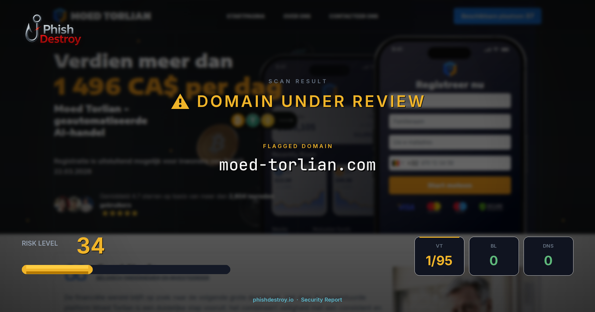 moed-torlian.com phishing report — threat analysis by PhishDestroy