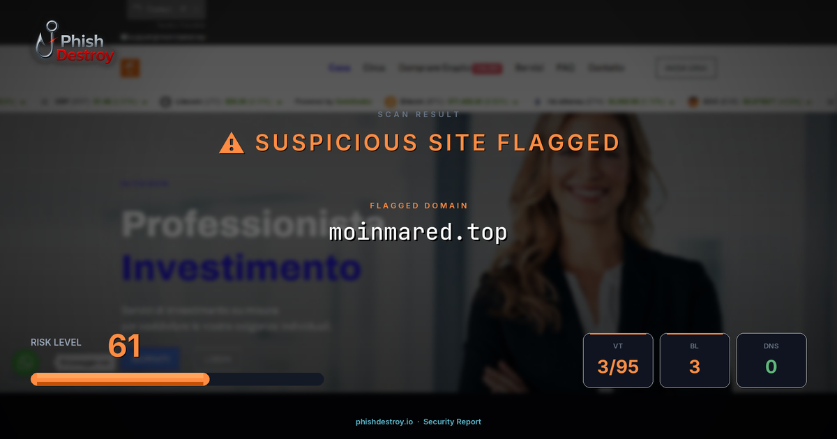 moinmared.top phishing report — threat analysis by PhishDestroy