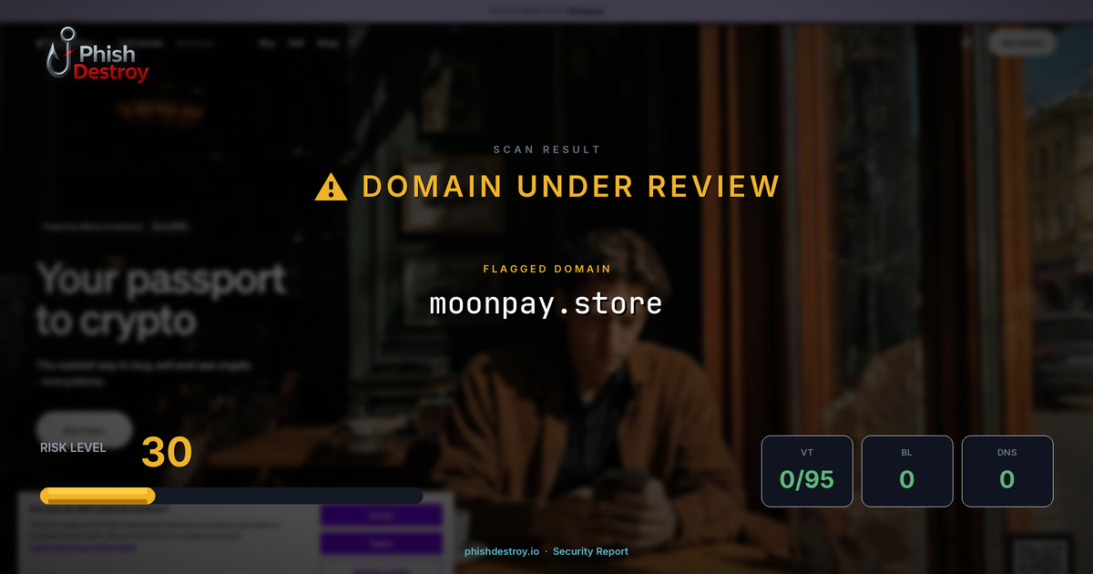 moonpay.store phishing report — threat analysis by PhishDestroy