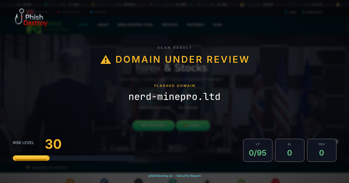 nerd-minepro.ltd phishing report — threat analysis by PhishDestroy