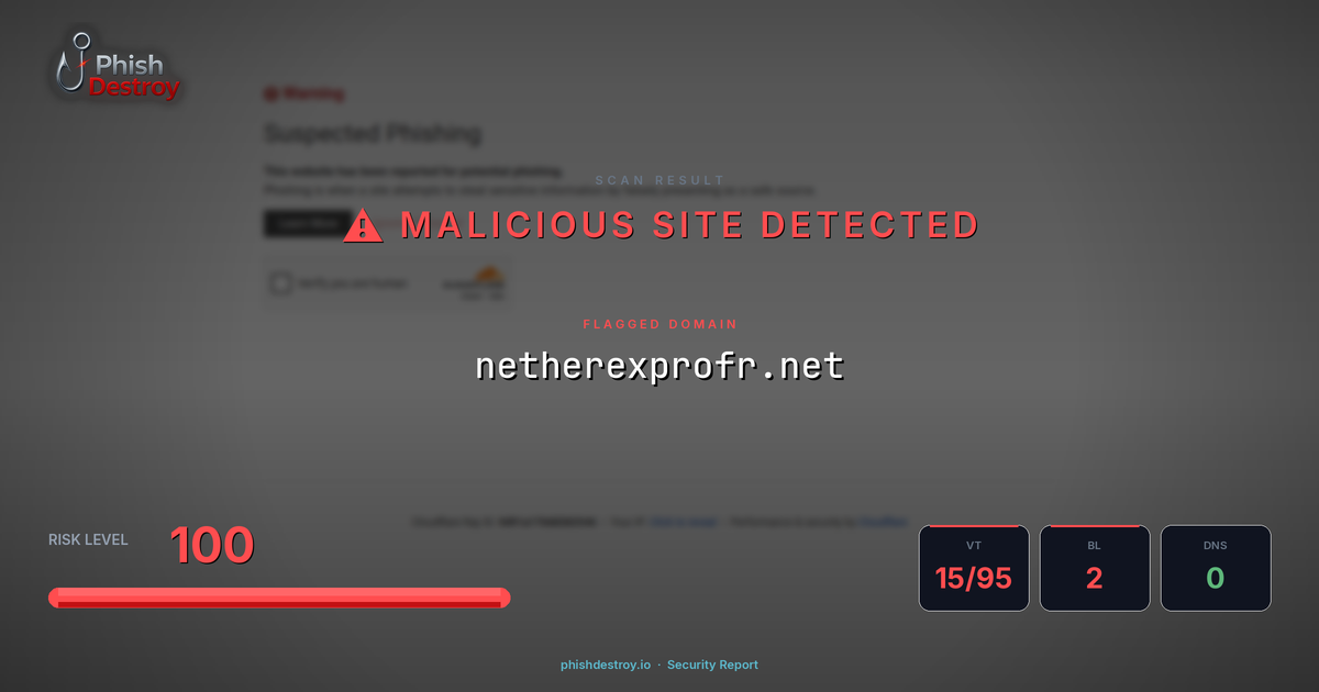 netherexprofr.net phishing report — threat analysis by PhishDestroy