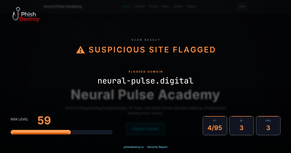 neural-pulse.digital phishing report — threat analysis by PhishDestroy