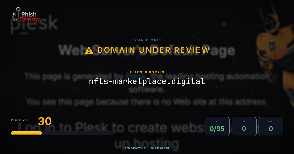nfts-marketplace.digital phishing report — threat analysis by PhishDestroy