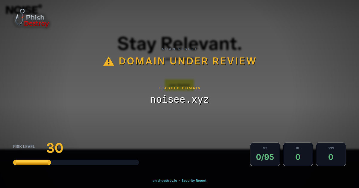 noisee.xyz phishing report — threat analysis by PhishDestroy