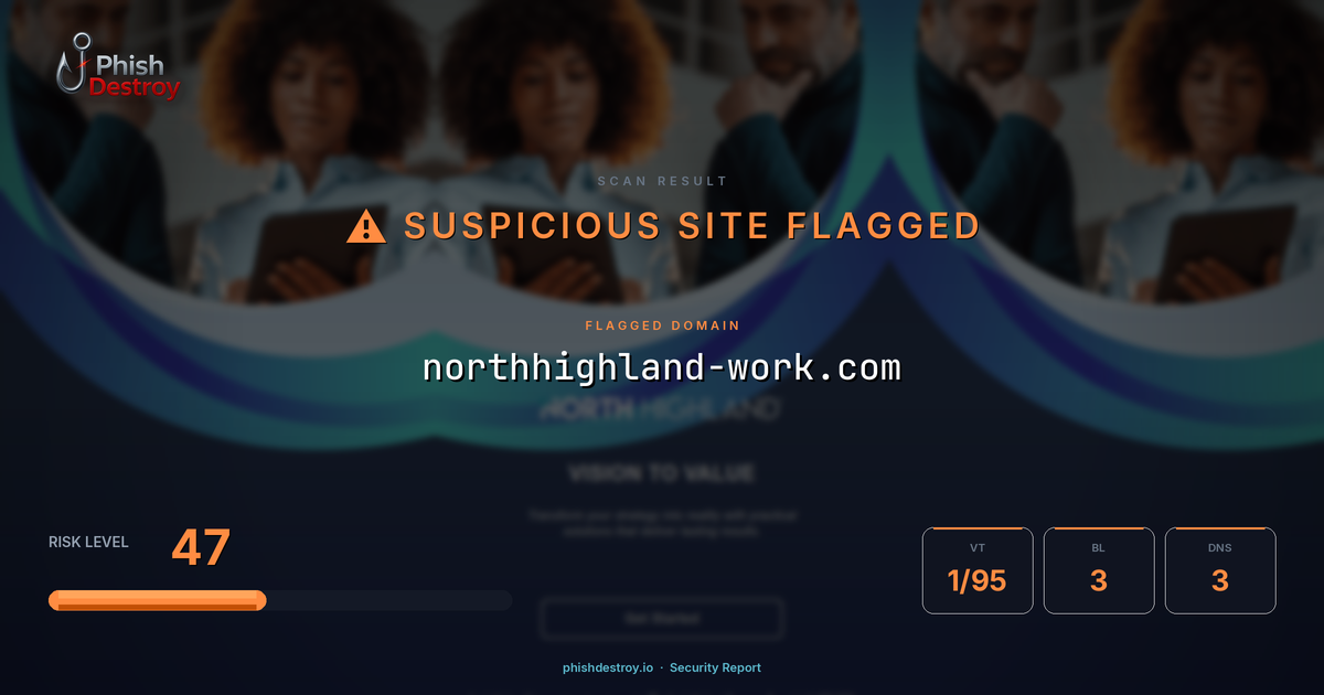 northhighland-work.com phishing report — threat analysis by PhishDestroy