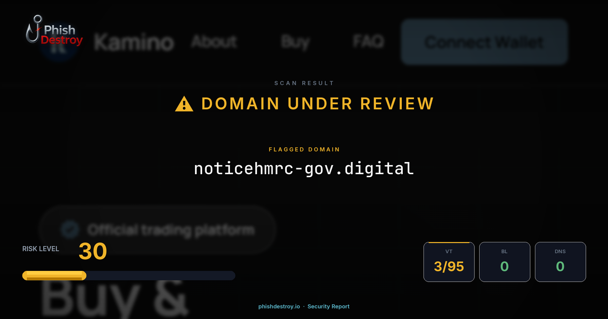 noticehmrc-gov.digital phishing report — threat analysis by PhishDestroy