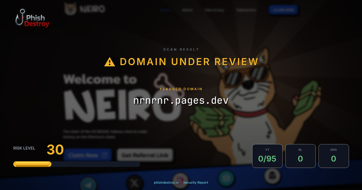 nrnrnr.pages.dev phishing report — threat analysis by PhishDestroy
