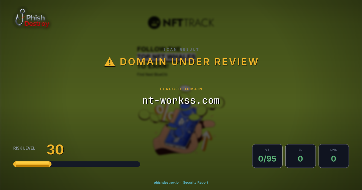 nt-workss.com phishing report — threat analysis by PhishDestroy