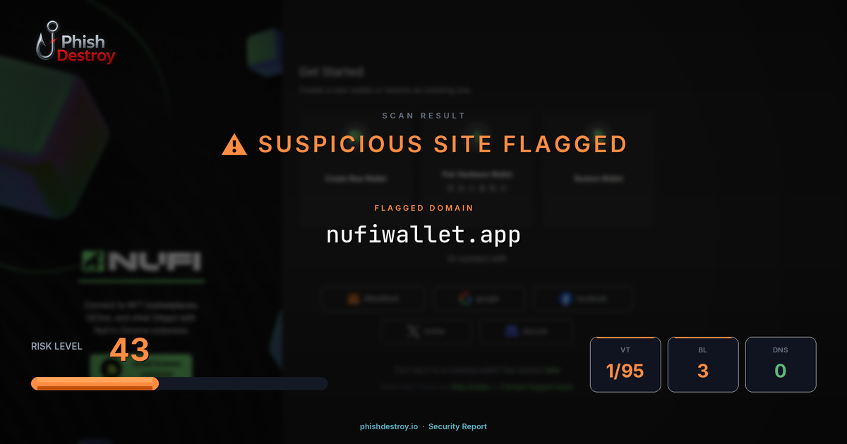 nufiwallet.app phishing report — threat analysis by PhishDestroy