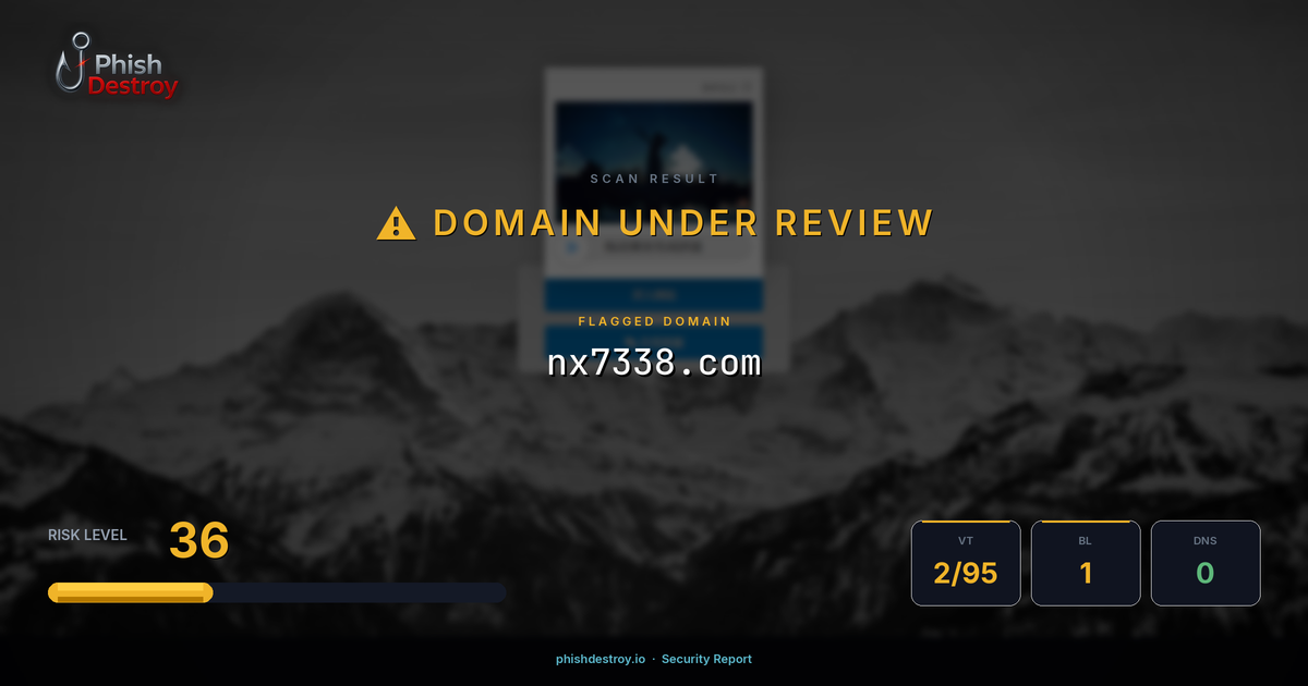 nx7338.com phishing report — threat analysis by PhishDestroy