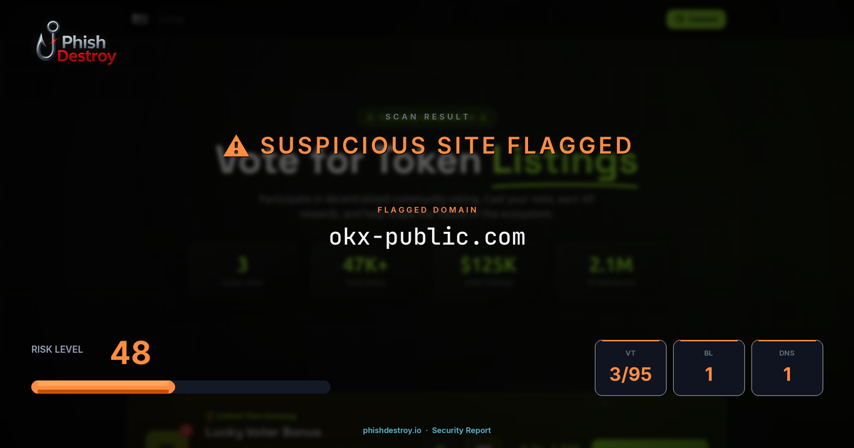 okx-public.com phishing report — threat analysis by PhishDestroy