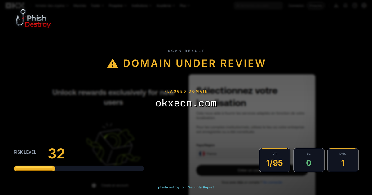 okxecn.com phishing report — threat analysis by PhishDestroy