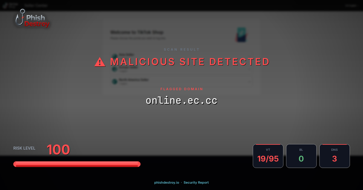 online.ec.cc phishing report — threat analysis by PhishDestroy