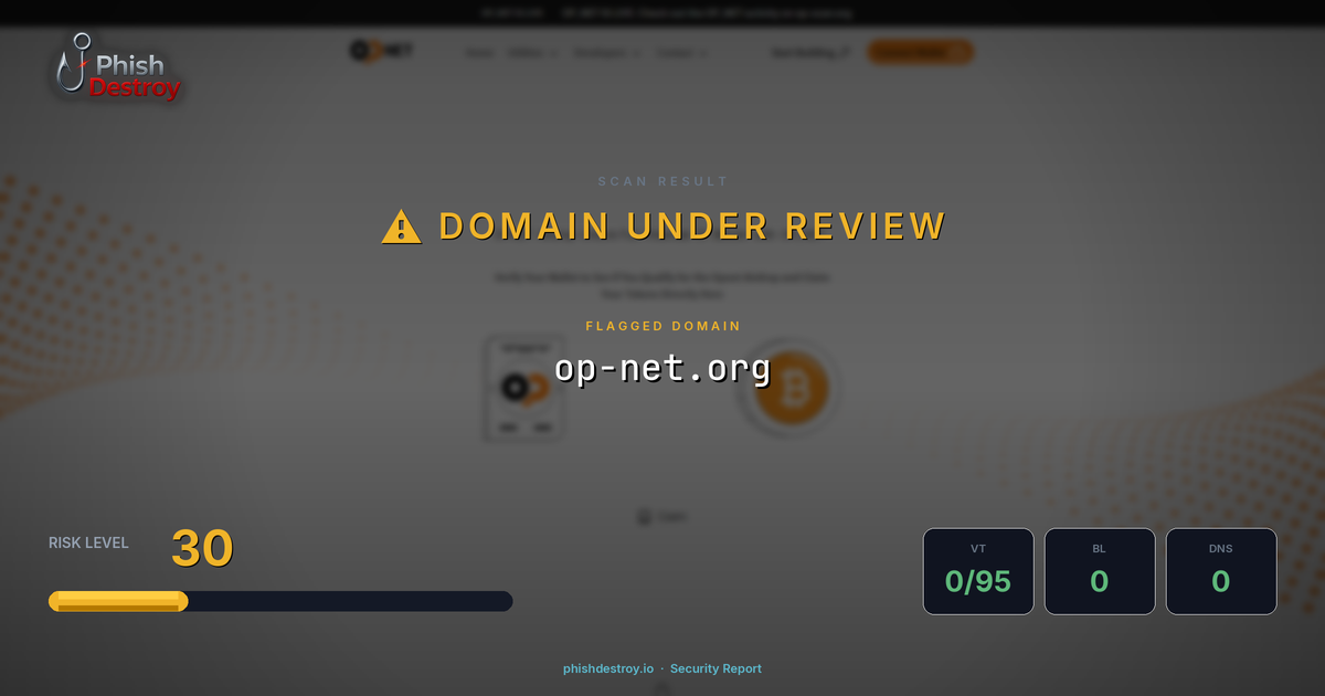 op-net.org phishing report — threat analysis by PhishDestroy