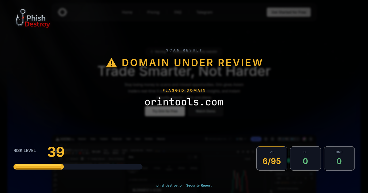 orintools.com phishing report — threat analysis by PhishDestroy