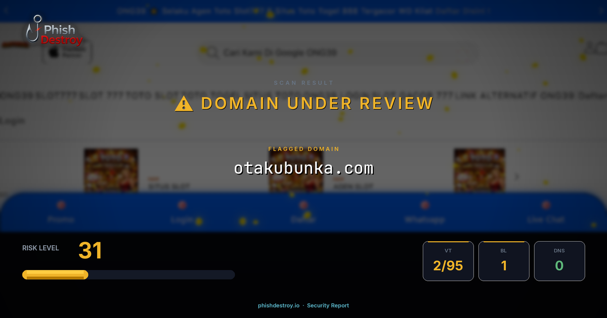 otakubunka.com phishing report — threat analysis by PhishDestroy