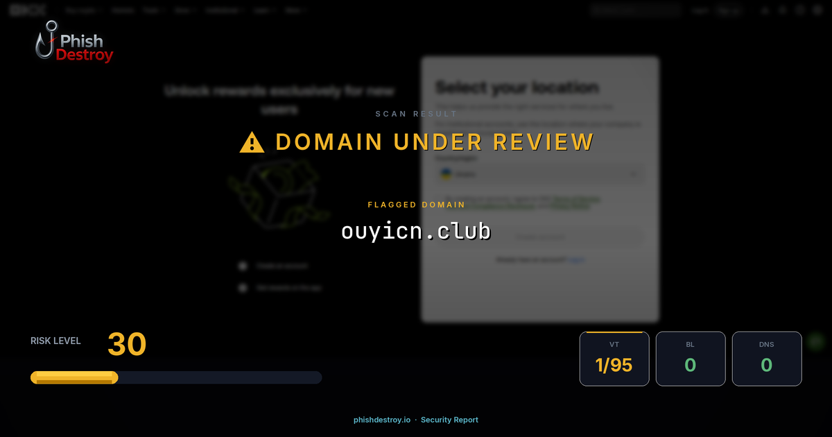 ouyicn.club phishing report — threat analysis by PhishDestroy