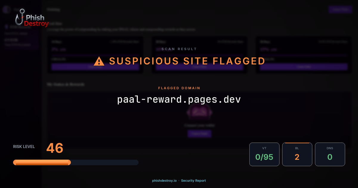 paal-reward.pages.dev phishing report — threat analysis by PhishDestroy