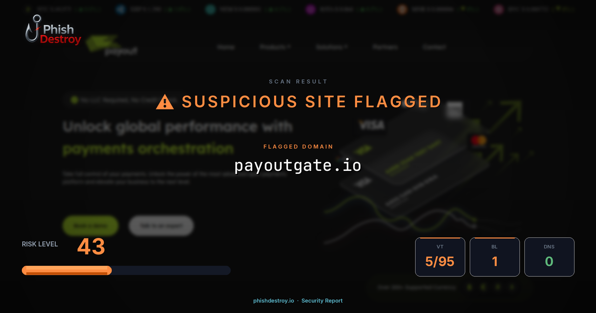 payoutgate.io phishing report — threat analysis by PhishDestroy