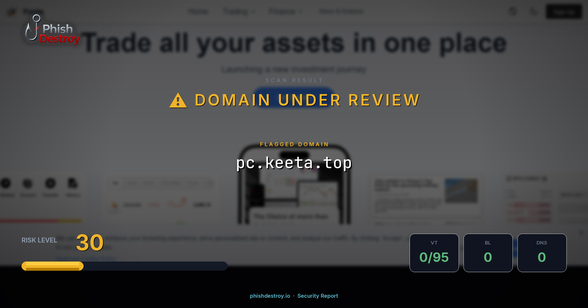 pc.keeta.top phishing report — threat analysis by PhishDestroy