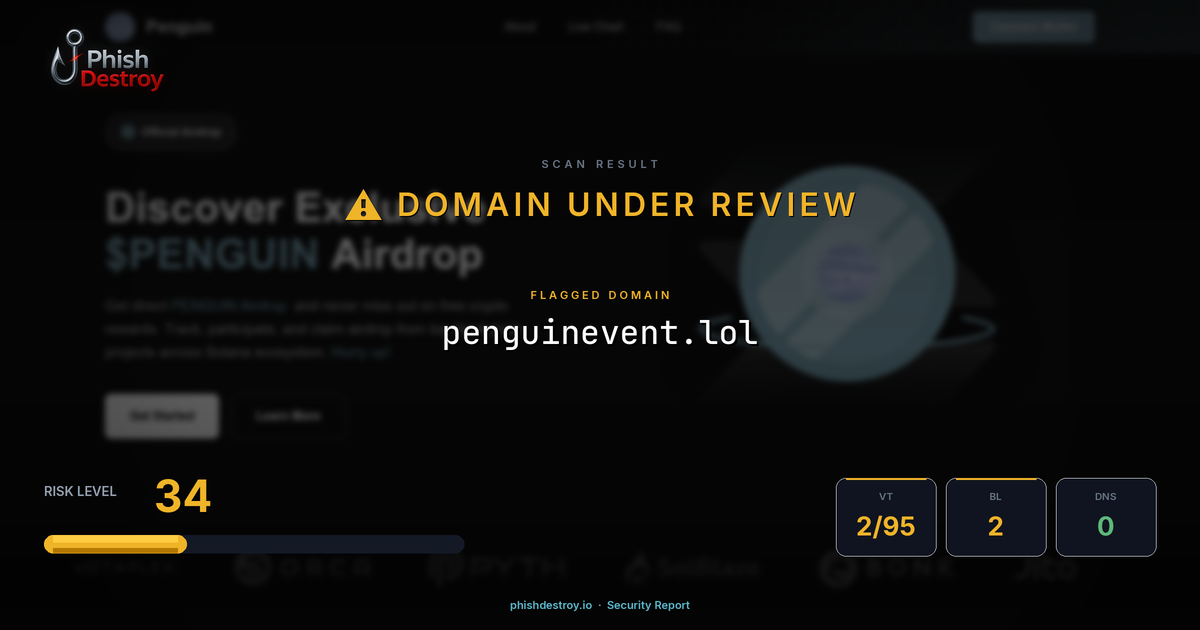 penguinevent.lol phishing report — threat analysis by PhishDestroy