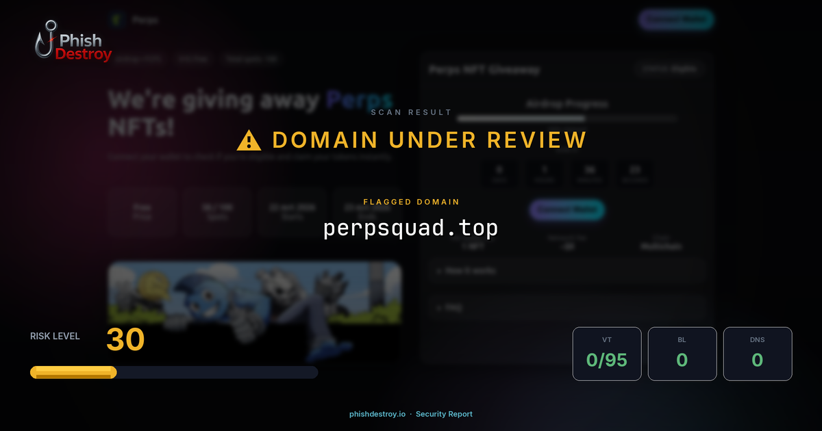 perpsquad.top phishing report — threat analysis by PhishDestroy
