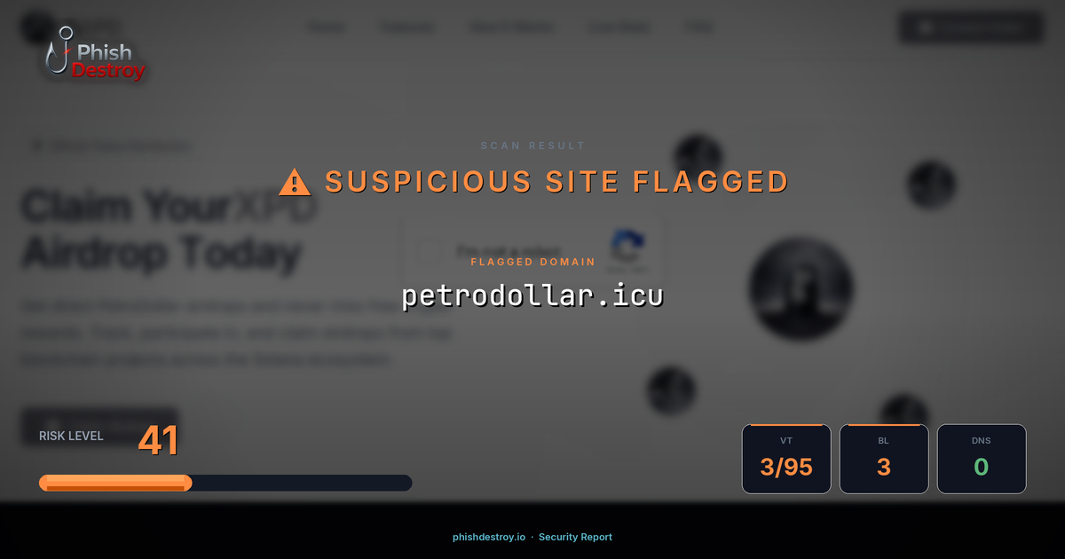 petrodollar.icu phishing report — threat analysis by PhishDestroy