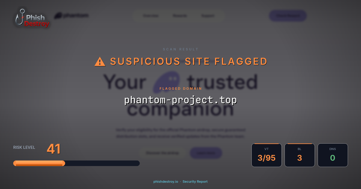 phantom-project.top phishing report — threat analysis by PhishDestroy