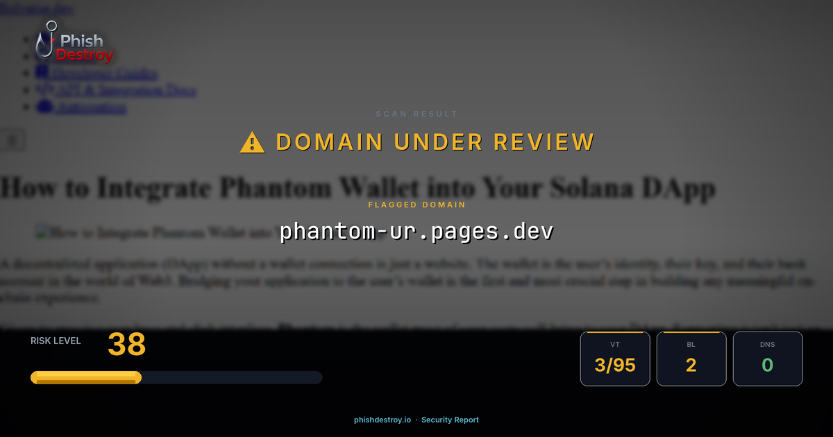 phantom-ur.pages.dev phishing report — threat analysis by PhishDestroy