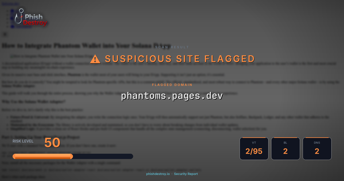 phantoms.pages.dev phishing report — threat analysis by PhishDestroy