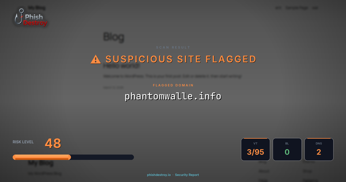 phantomwalle.info phishing report — threat analysis by PhishDestroy