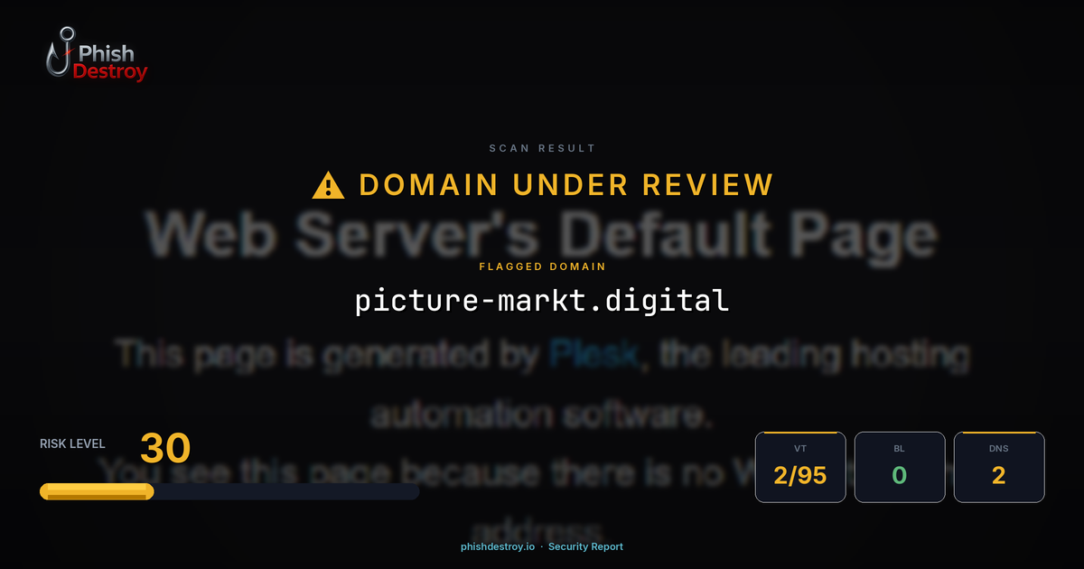 picture-markt.digital phishing report — threat analysis by PhishDestroy
