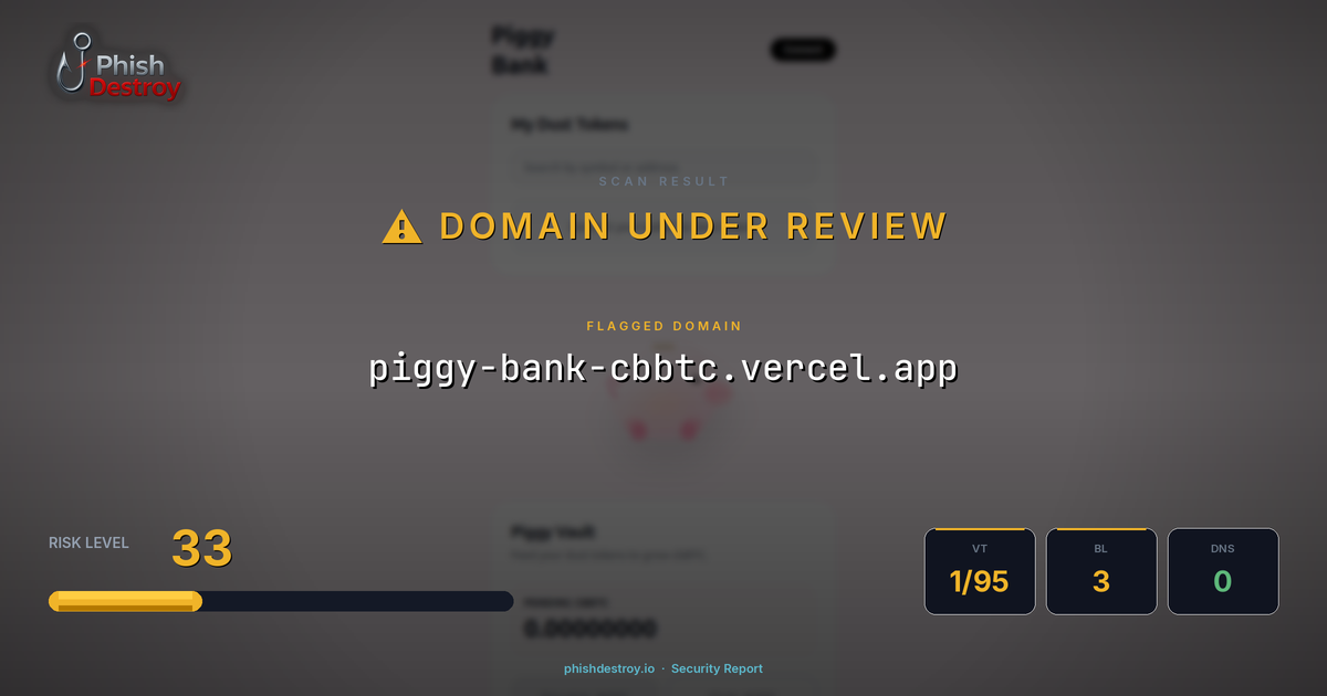 piggy-bank-cbbtc.vercel.app phishing report — threat analysis by PhishDestroy