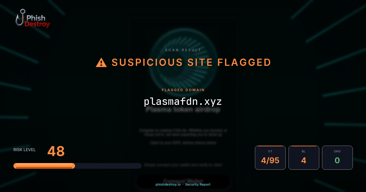 plasmafdn.xyz phishing report — threat analysis by PhishDestroy