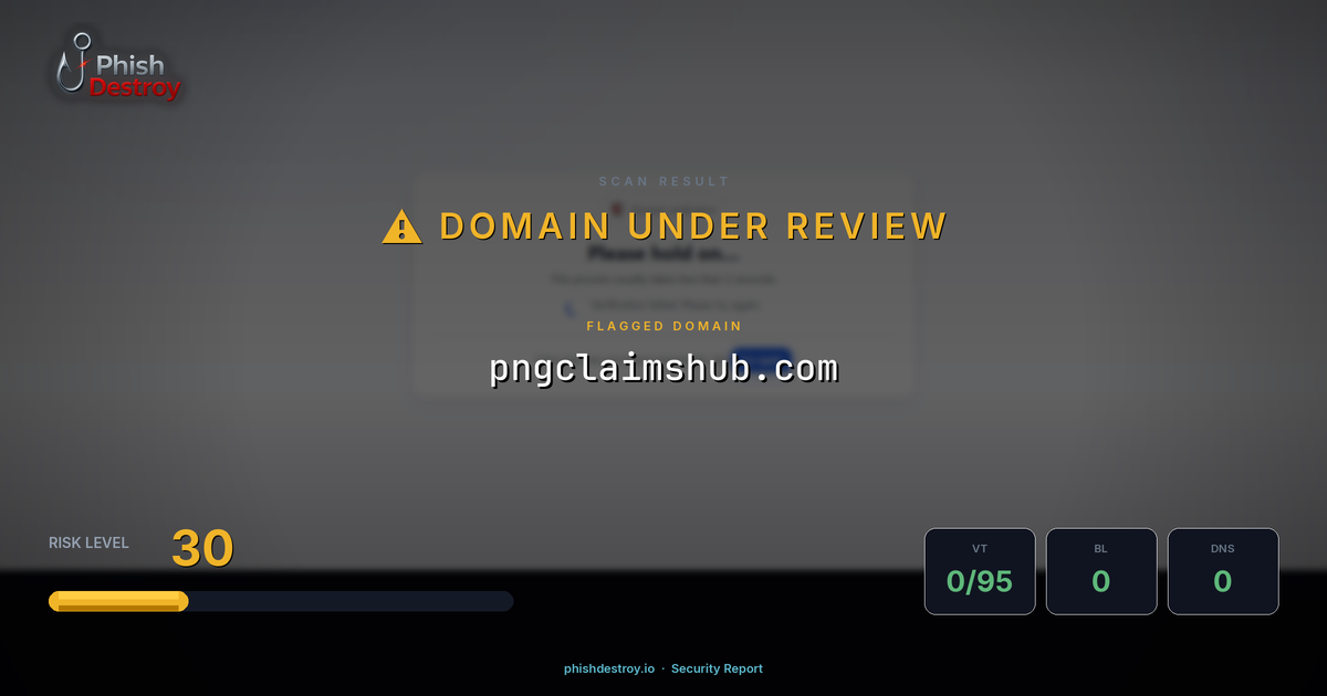 pngclaimshub.com phishing report — threat analysis by PhishDestroy