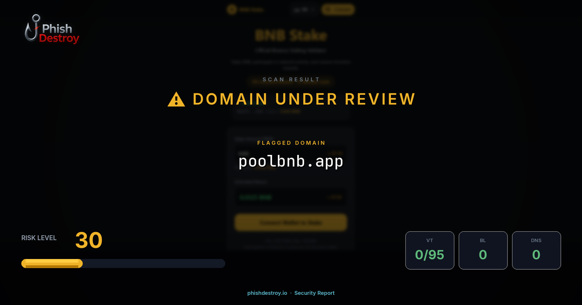 poolbnb.app phishing report — threat analysis by PhishDestroy