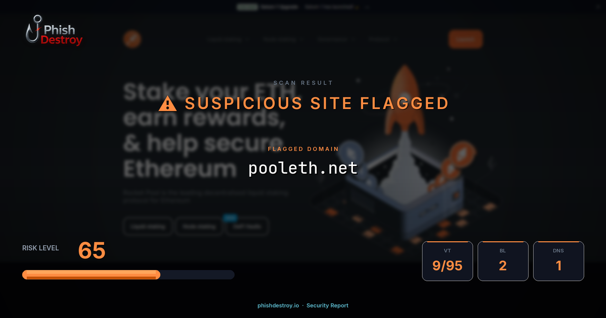 pooleth.net phishing report — threat analysis by PhishDestroy