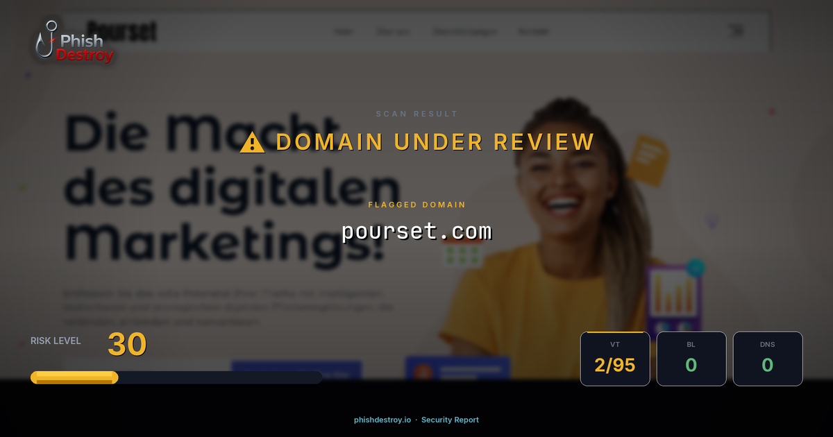 pourset.com phishing report — threat analysis by PhishDestroy