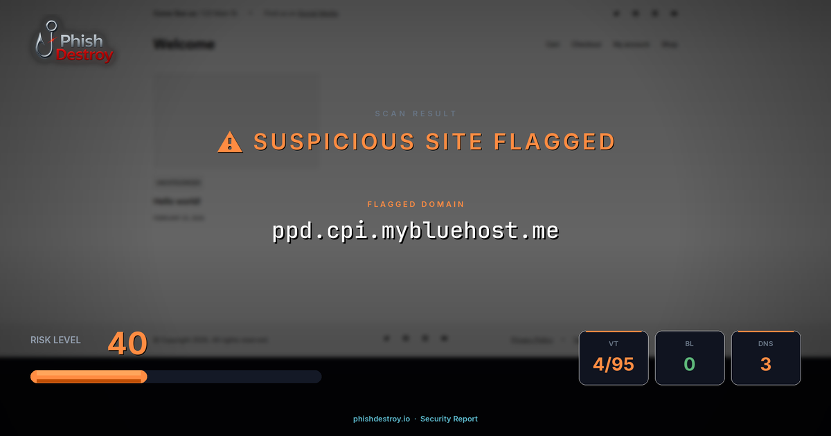 ppd.cpi.mybluehost.me phishing report — threat analysis by PhishDestroy