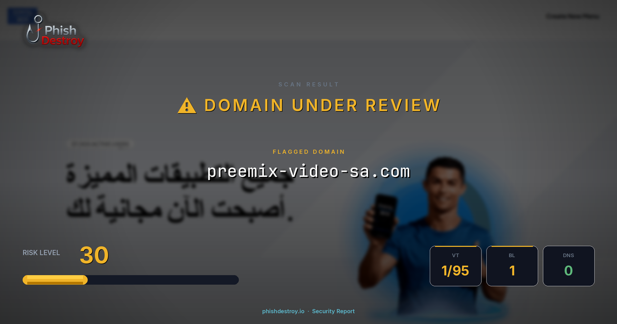 preemix-video-sa.com phishing report — threat analysis by PhishDestroy