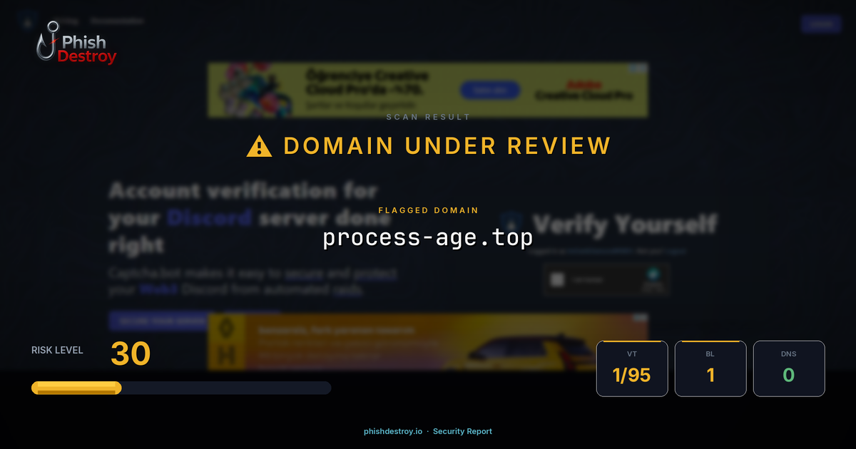 process-age.top phishing report — threat analysis by PhishDestroy