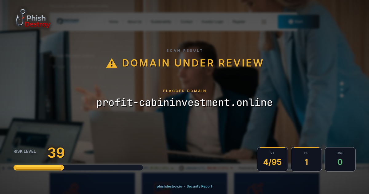 profit-cabininvestment.online phishing report — threat analysis by PhishDestroy