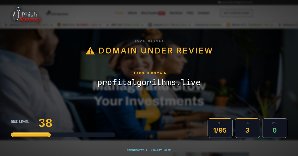profitalgorithms.live phishing report — threat analysis by PhishDestroy