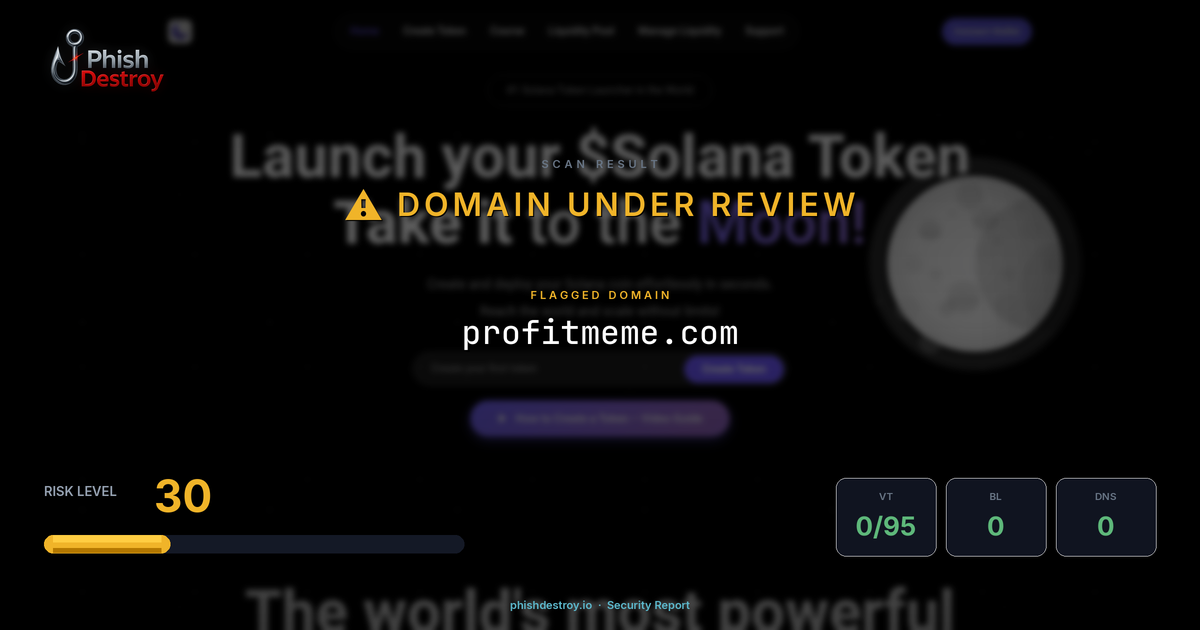 profitmeme.com phishing report — threat analysis by PhishDestroy