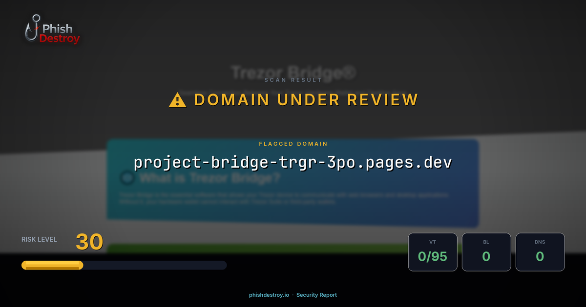 project-bridge-trgr-3po.pages.dev phishing report — threat analysis by PhishDestroy